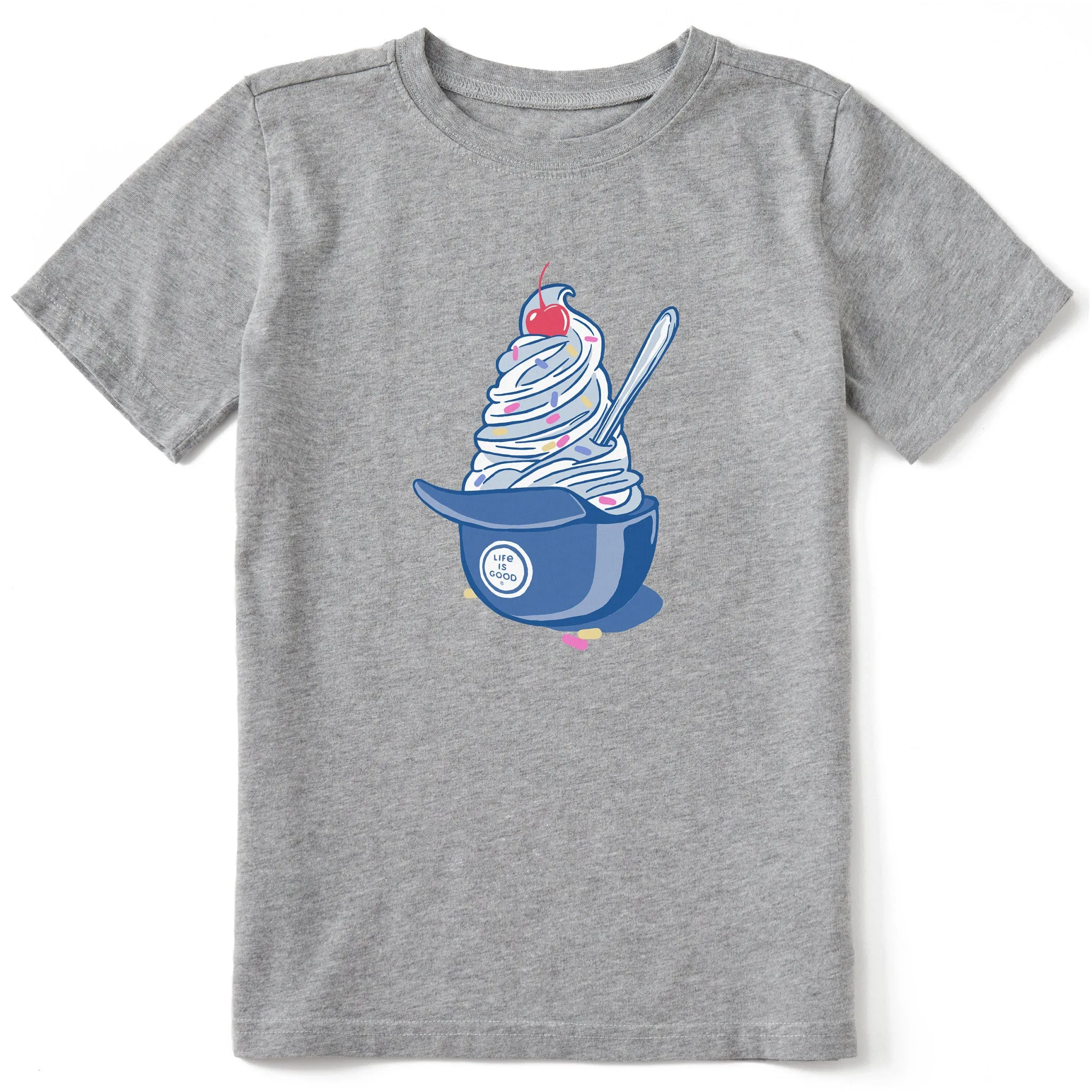 Kids Baseball Ice Cream Short Sleeve Crusher Tee Life is Good