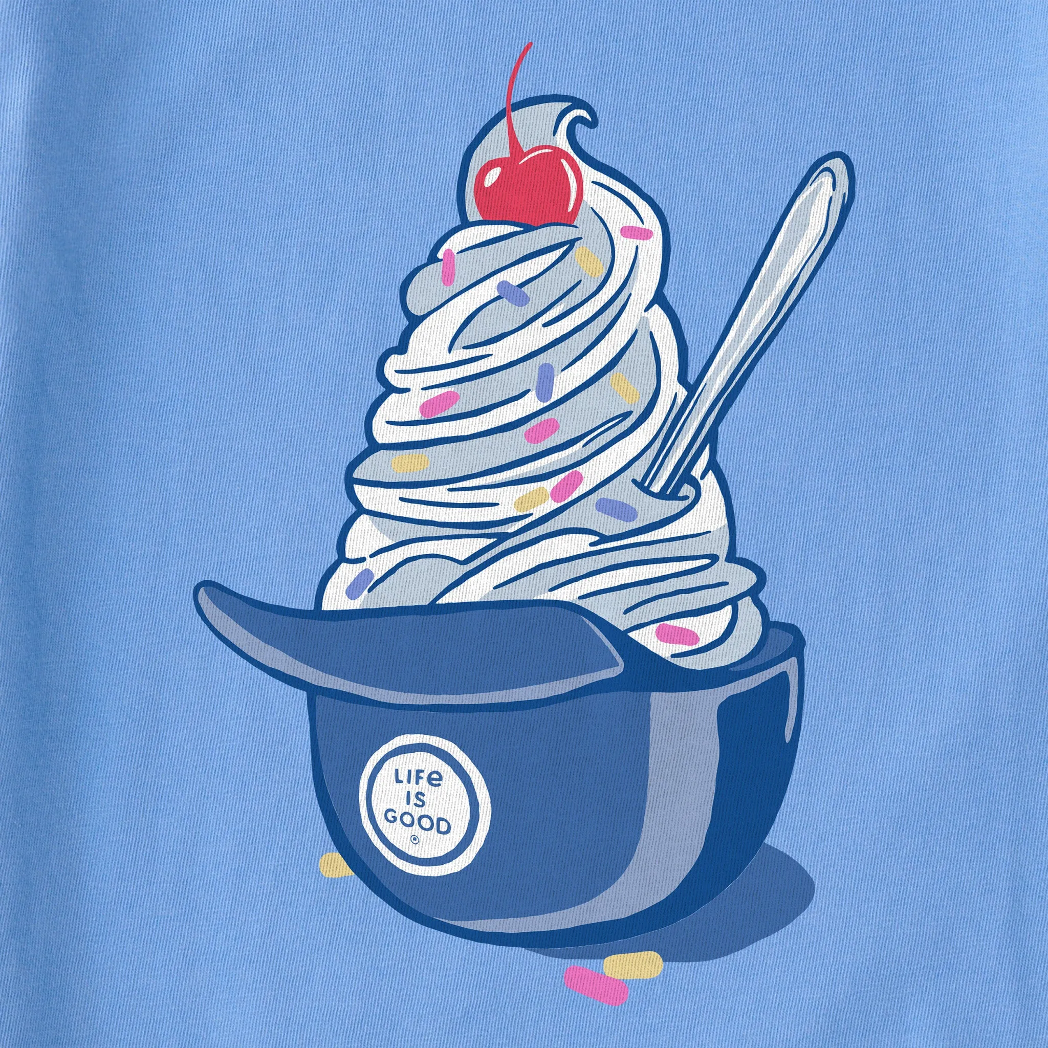 Kids Baseball Ice Cream Short Sleeve Crusher Tee Life is Good