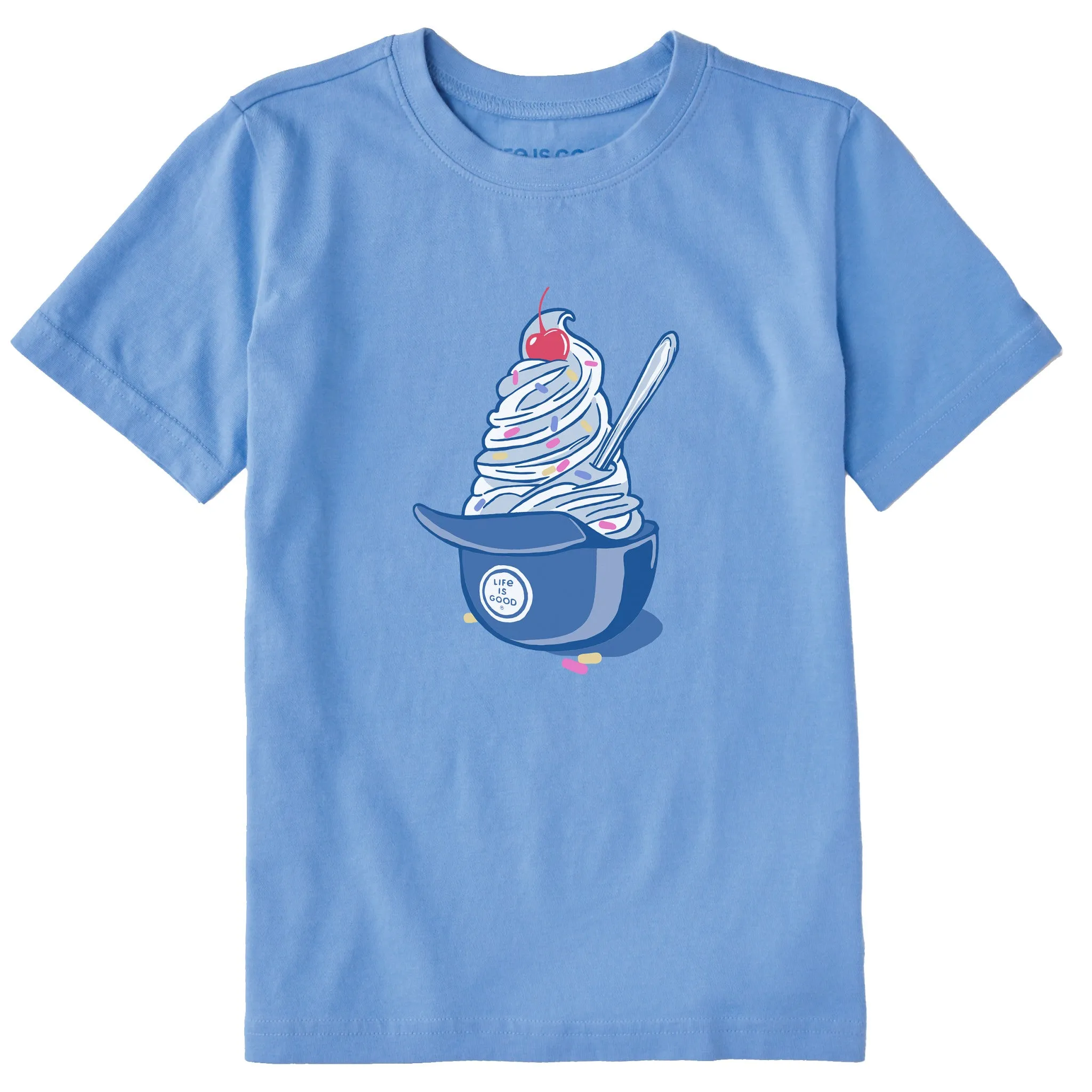 Kids Baseball Ice Cream Short Sleeve Crusher Tee Life is Good
