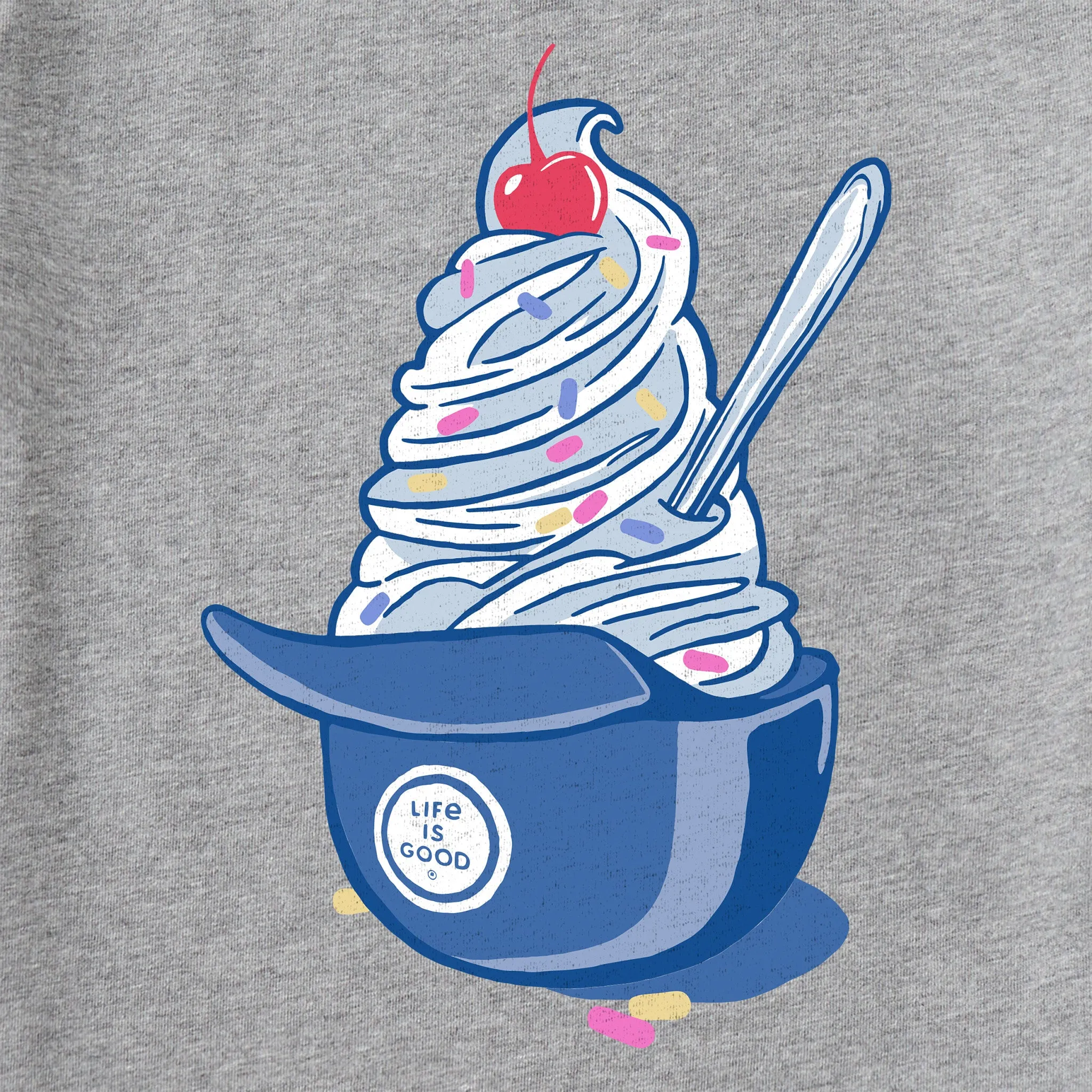 Kids Baseball Ice Cream Short Sleeve Crusher Tee Life is Good