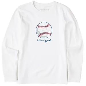 Kids Baseball Long Sleeve Crusher Tee Life is Good