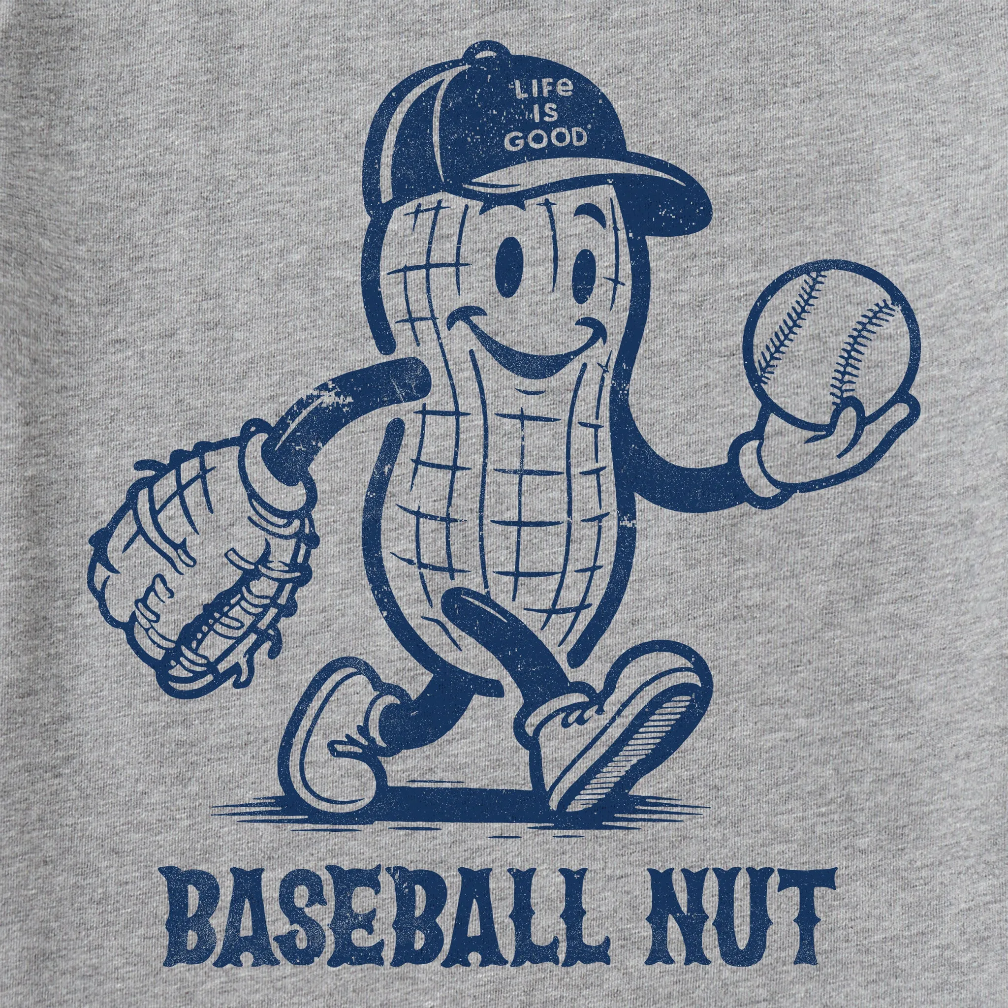 Kids Baseball Nut Short Sleeve Crusher Tee Life is Good