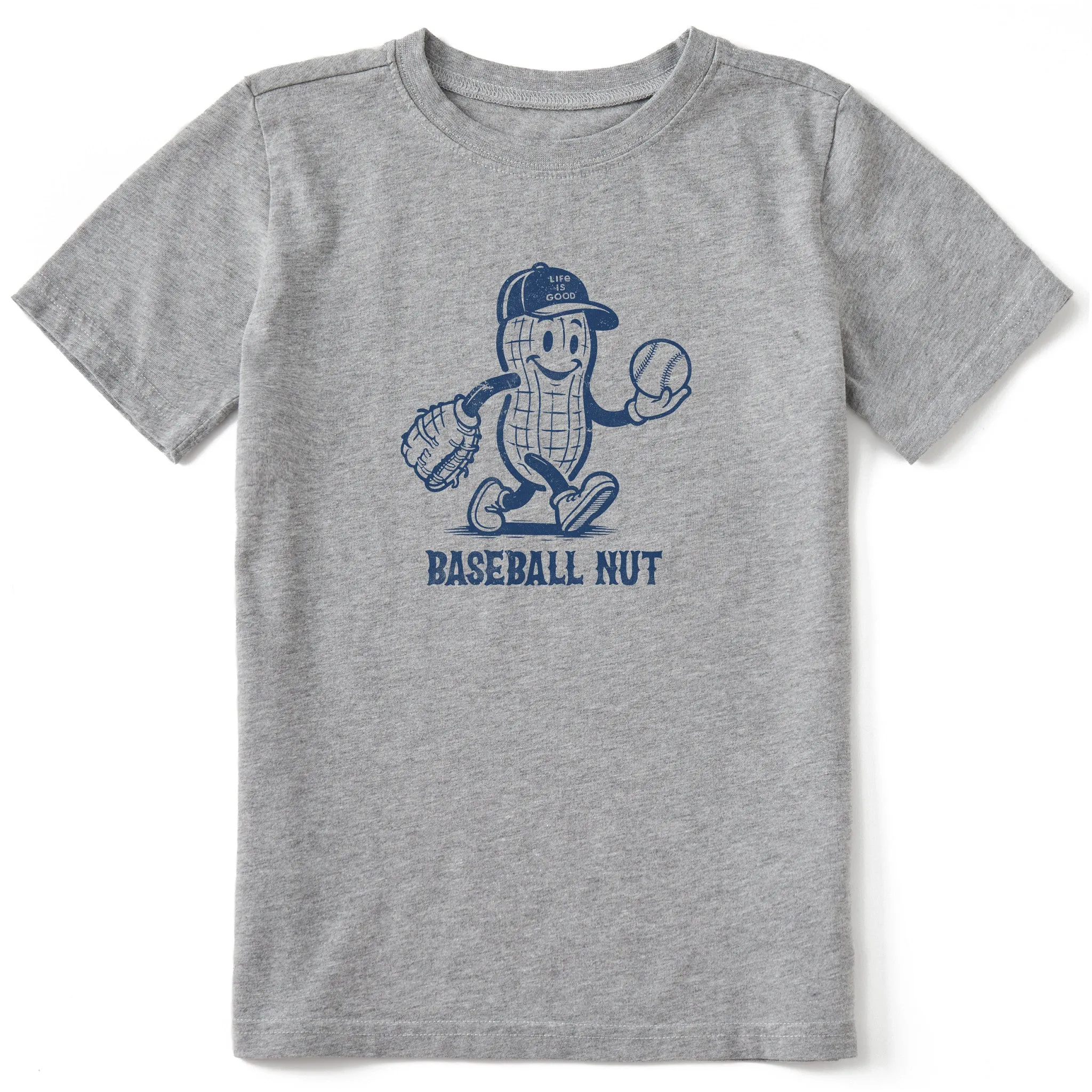 Kids Baseball Nut Short Sleeve Crusher Tee Life is Good