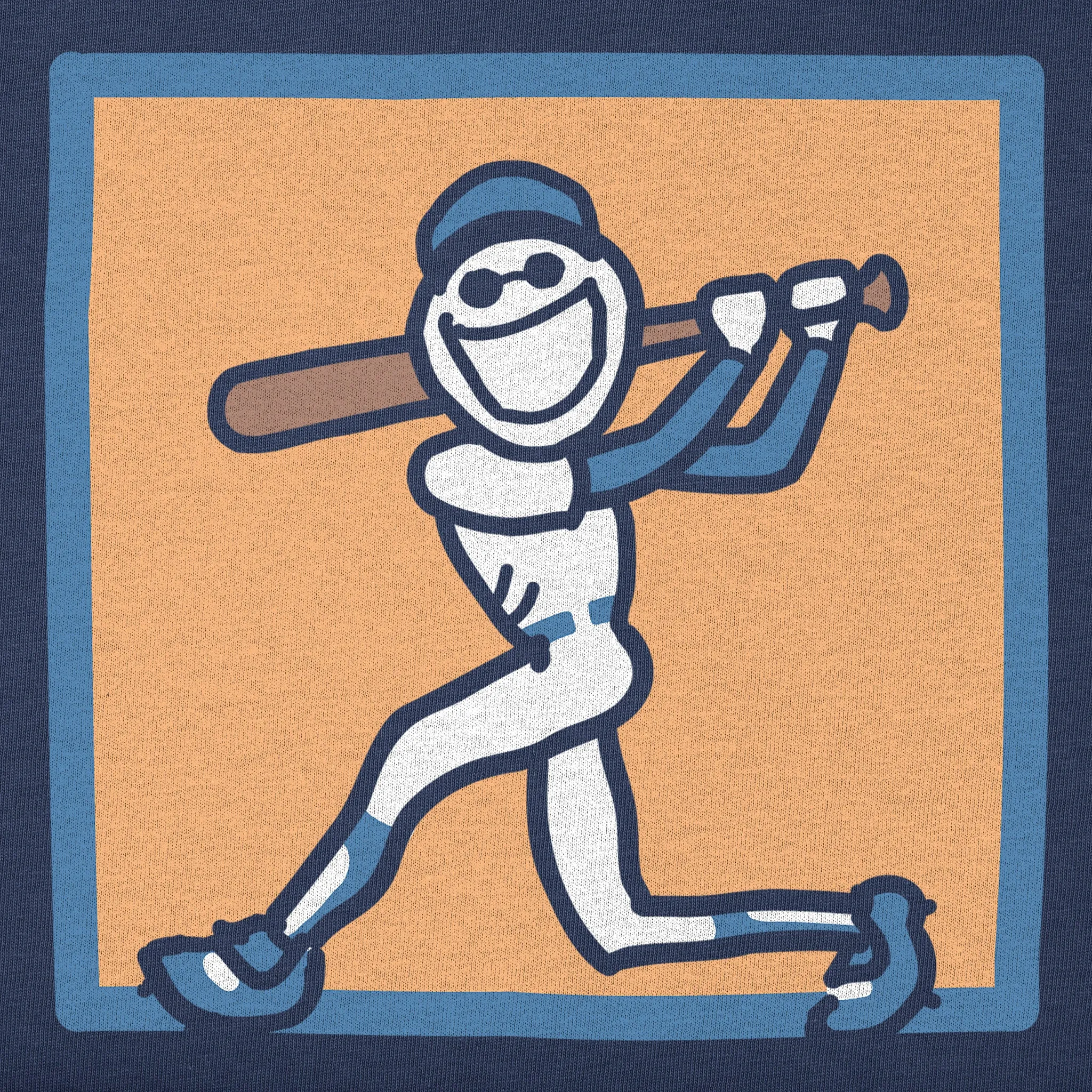 Kids Baseball Square Short Sleeve Crusher Tee Life is Good