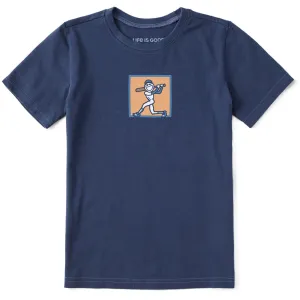 Kids Baseball Square Short Sleeve Crusher Tee Life is Good