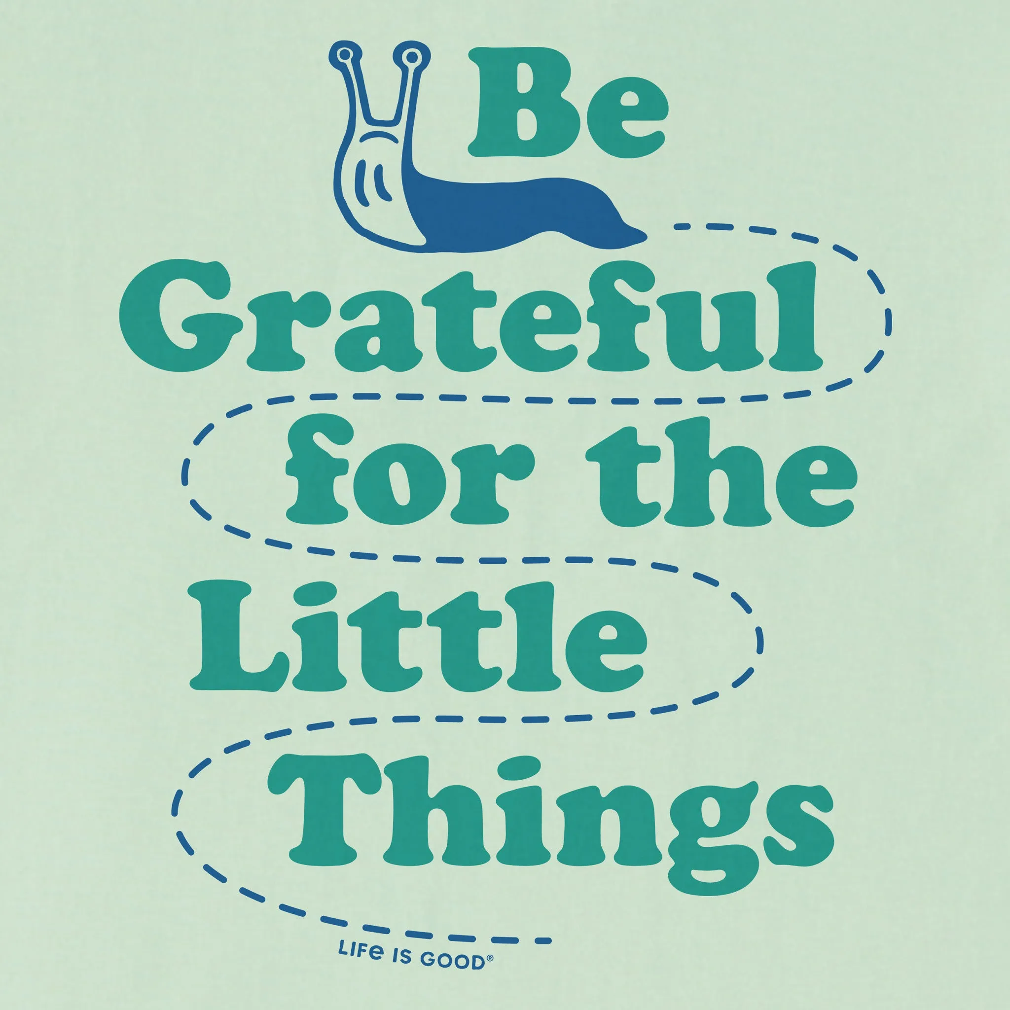 Kids Be Grateful for the Little Things Slug Short Sleeve Crusher Tee Life is Good