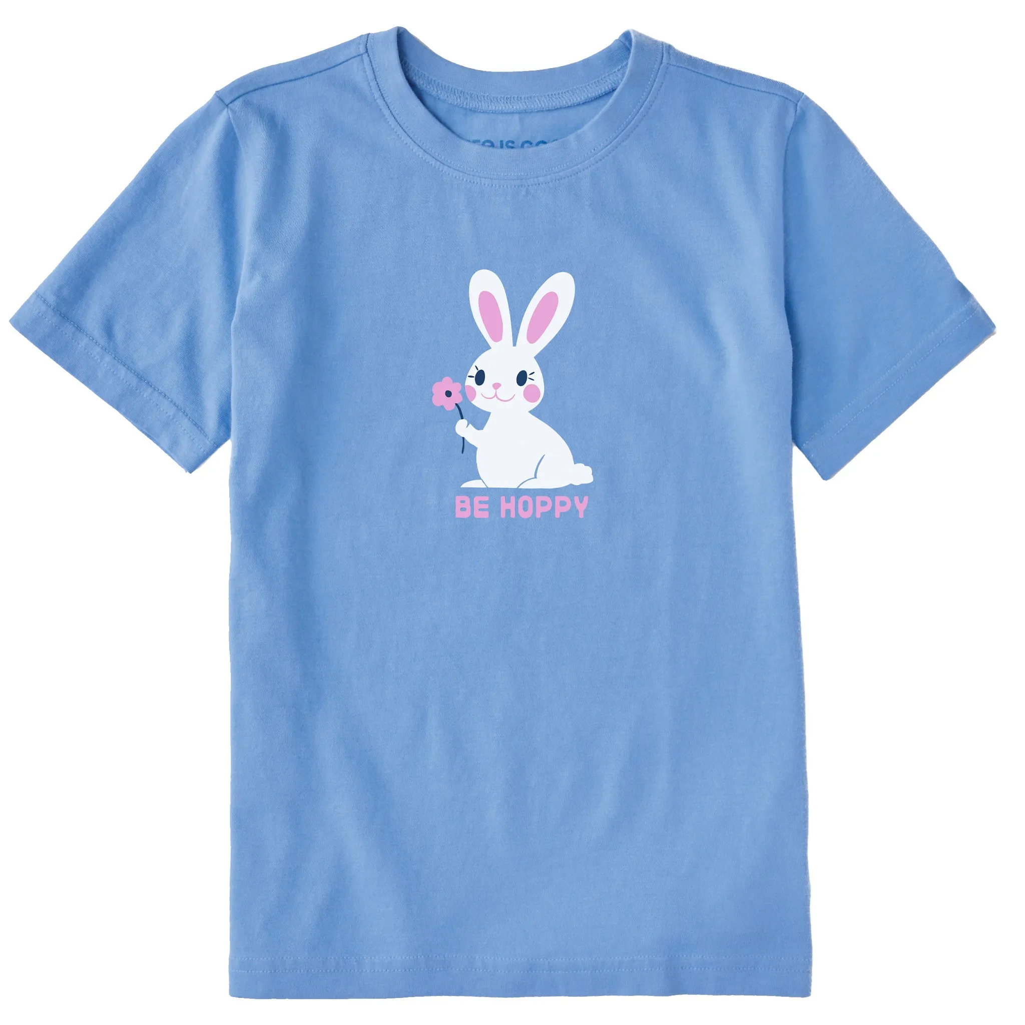 Kids Be Hoppy Bunny Short Sleeve Crusher Tee Life is Good