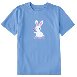 Kids Be Hoppy Bunny Short Sleeve Crusher Tee Life is Good