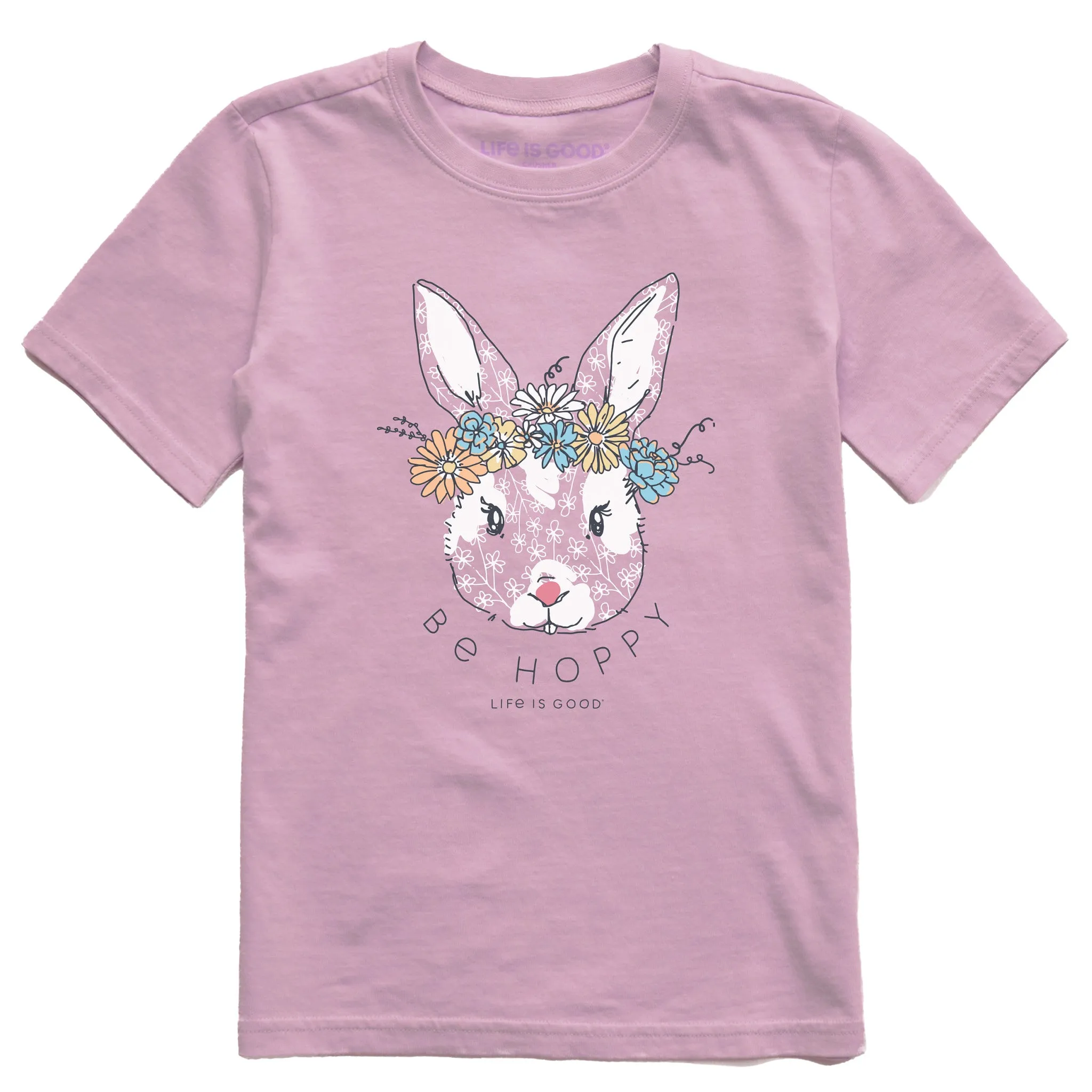 Kids Be Hoppy Flower Crown Short Sleeve Crusher Tee Life is Good