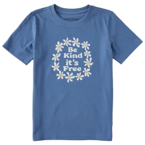 Kids Be Kind It's Free Short Sleeve Crusher Tee Life is Good