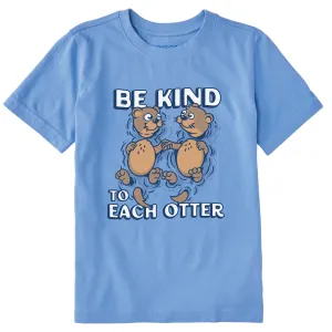 Kids Be Kind to Each Otter Short Sleeve Crusher Tee Life is Good