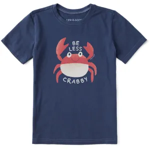 Kids Be Less Crabby Crab Short Sleeve Crusher Tee Life is Good