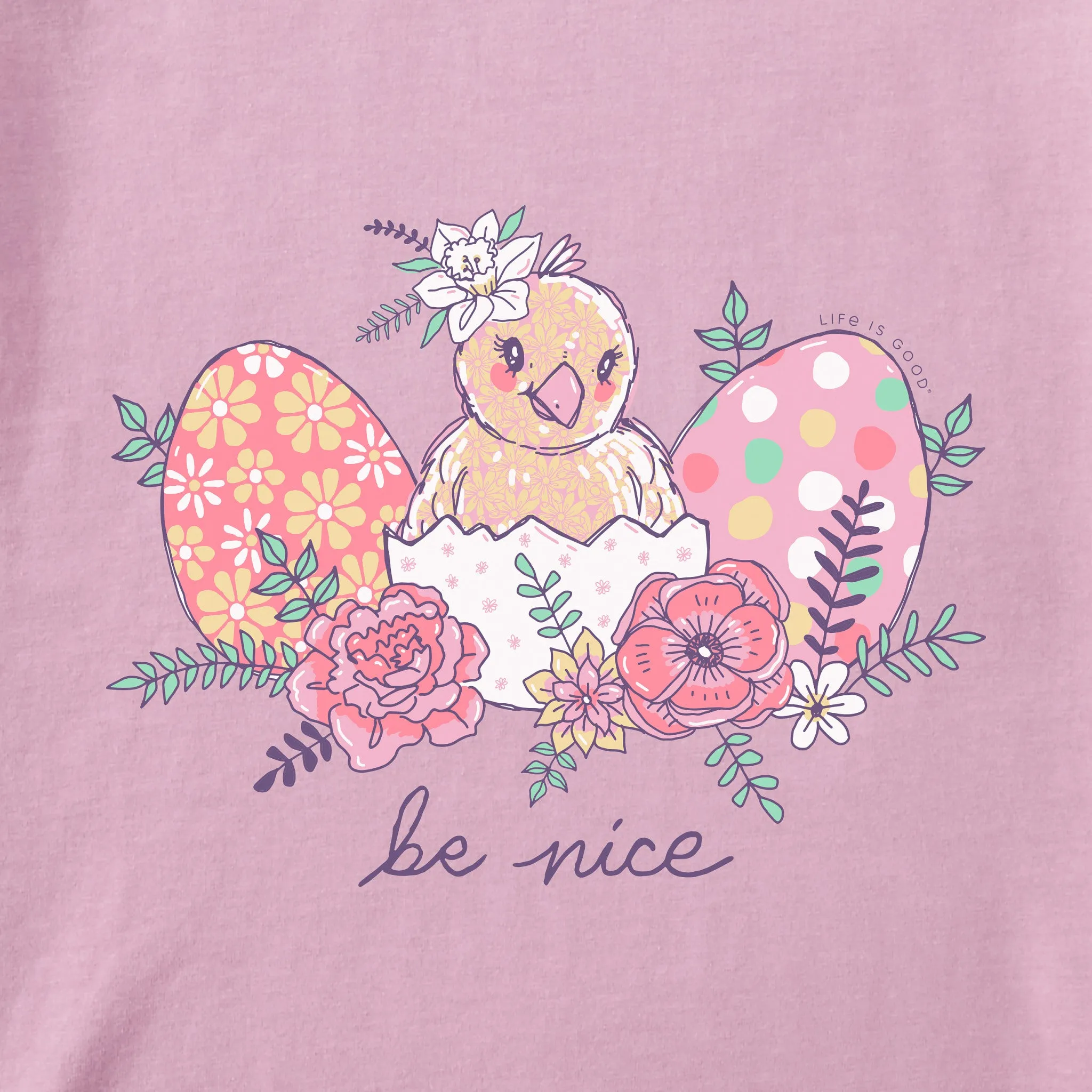 Kids Be Nice Chick Short Sleeve Crusher Tee Life is Good