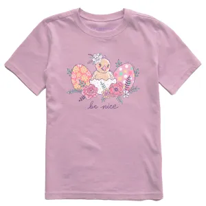 Kids Be Nice Chick Short Sleeve Crusher Tee Life is Good