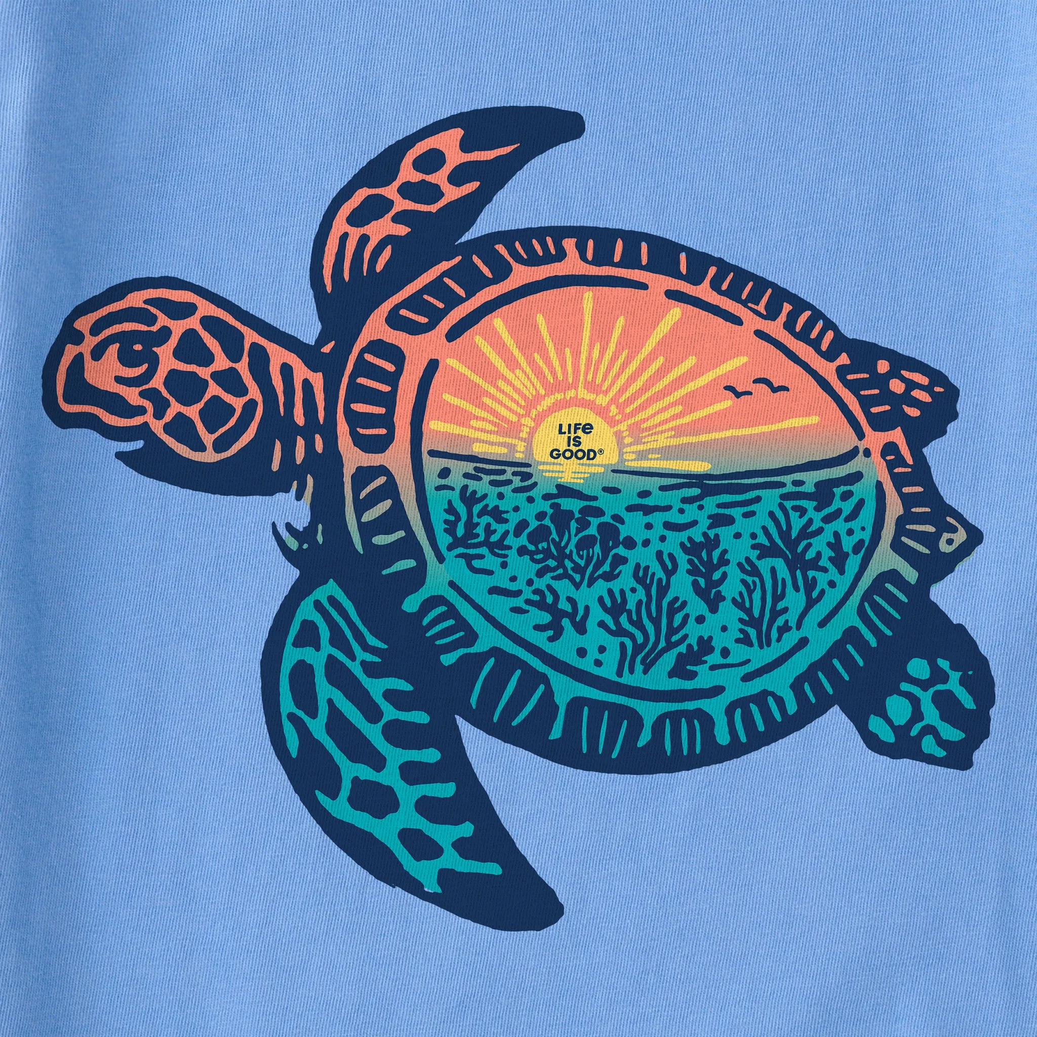 Kids Beach Turtle Sealife Short Sleeve Crusher Tee Life is Good