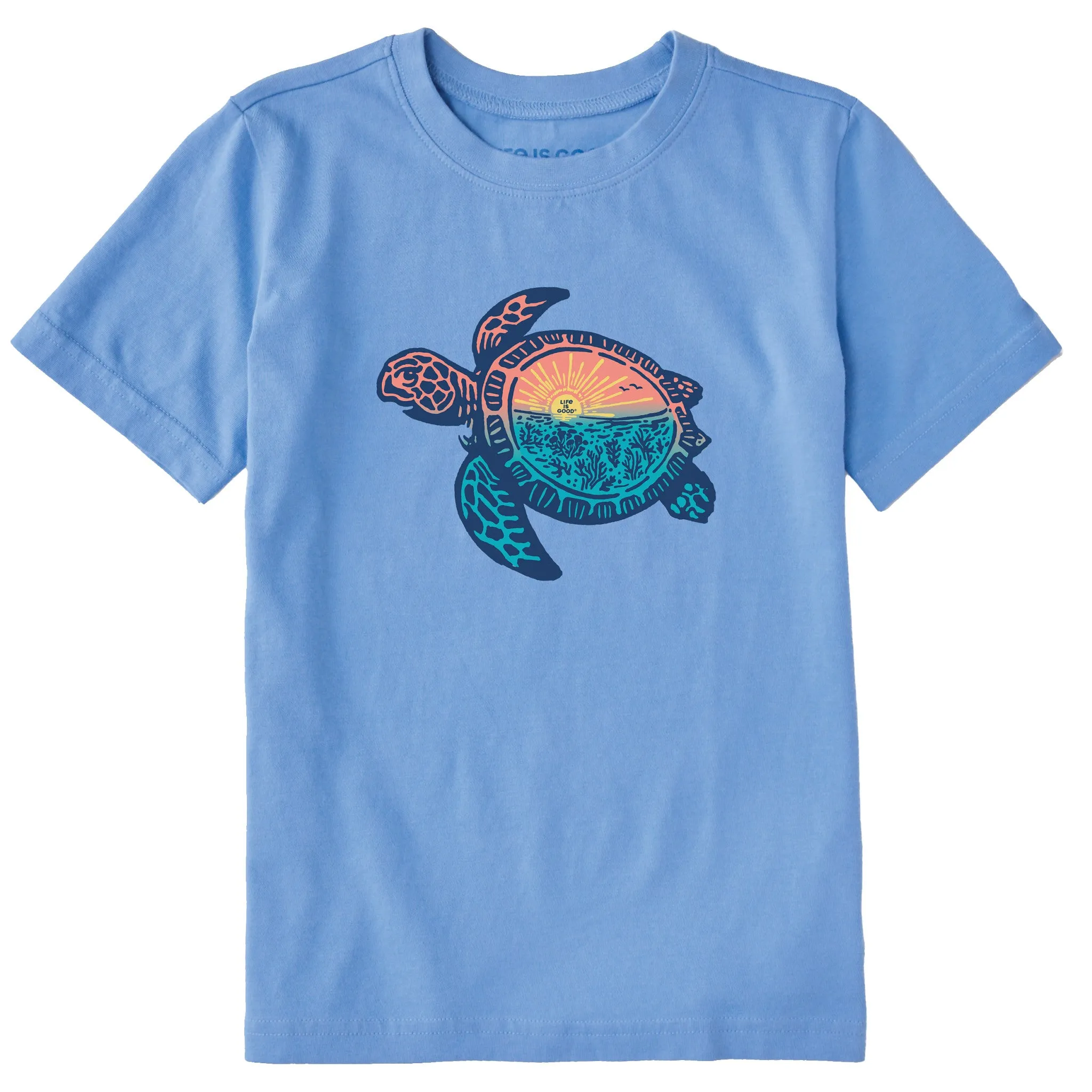 Kids Beach Turtle Sealife Short Sleeve Crusher Tee Life is Good