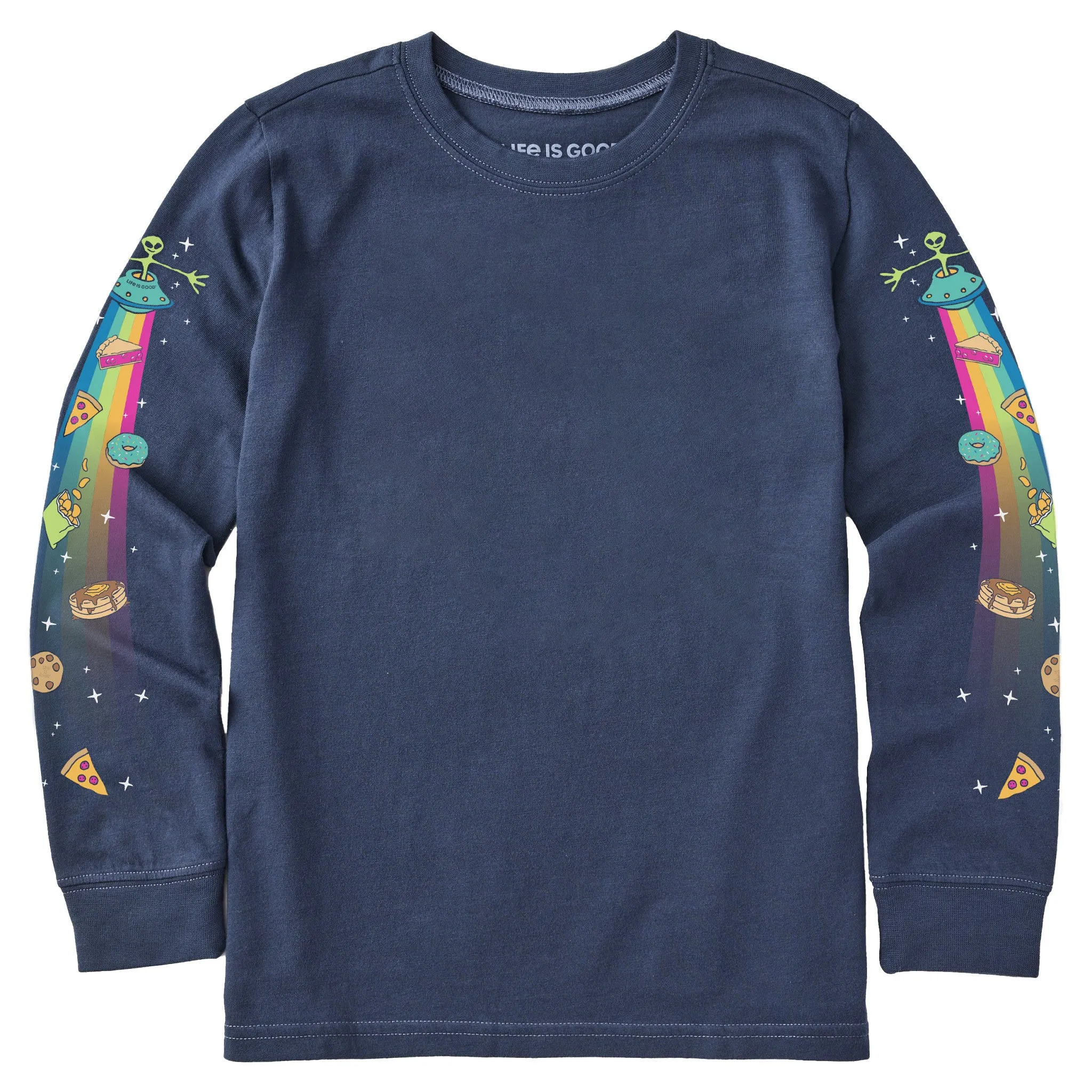 Kids Beam Up the Snacks Long Sleeve Crusher Tee Life is Good