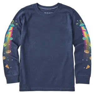 Kids Beam Up the Snacks Long Sleeve Crusher Tee Life is Good