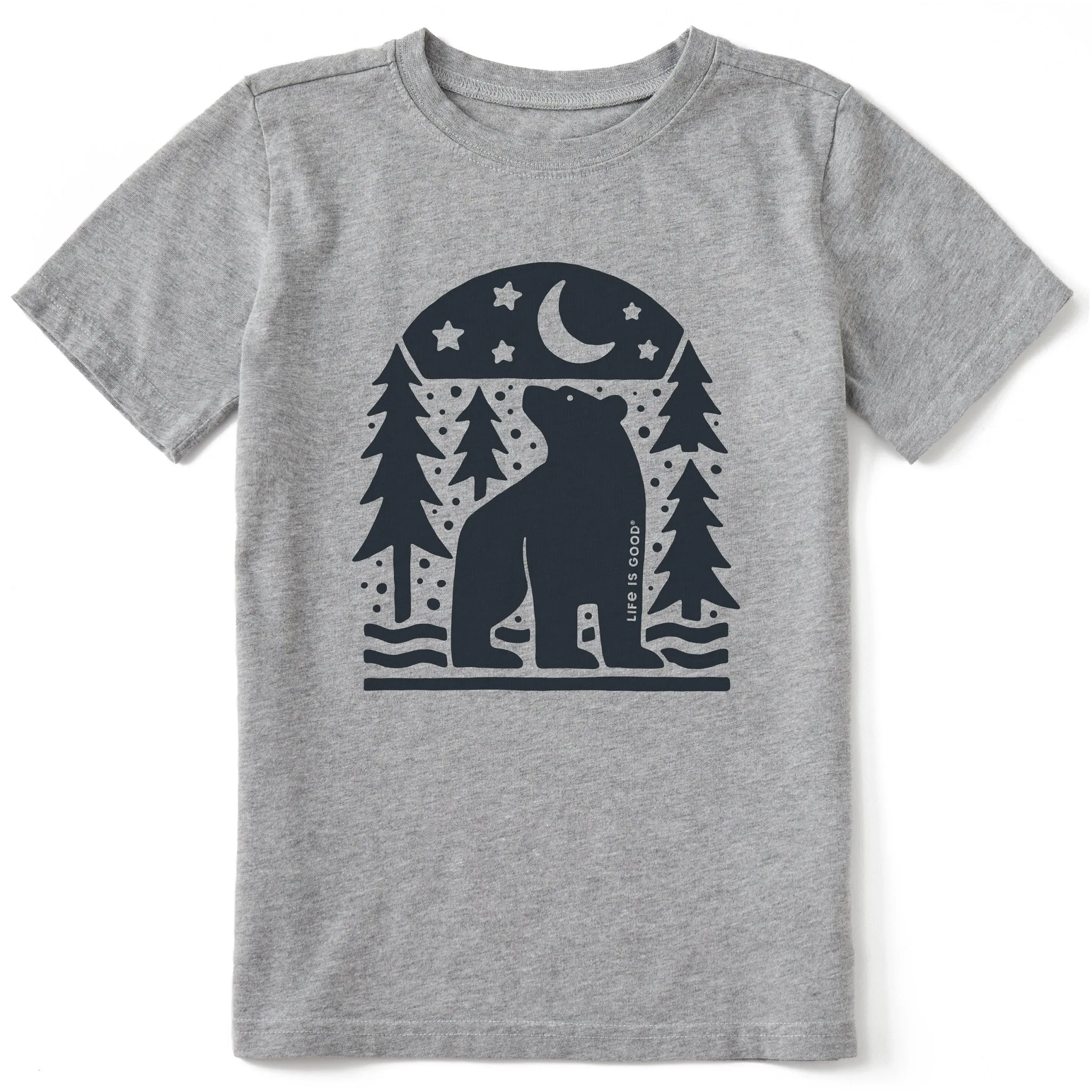 Kids Bear in the Woods Short Sleeve Crusher Tee Life is Good