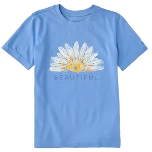 Kids Beautiful Daisy Short Sleeve Crusher Tee Life is Good