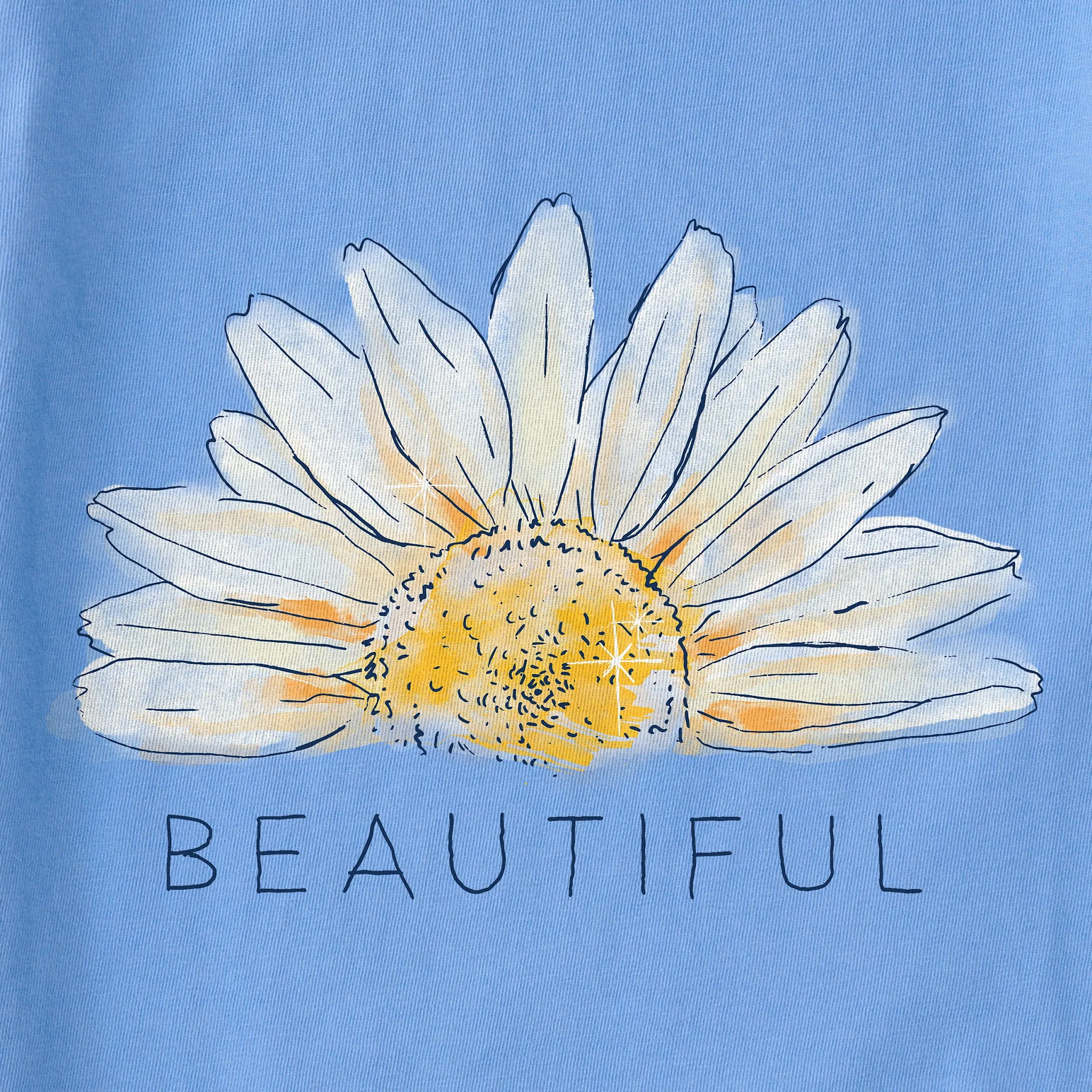 Kids Beautiful Daisy Short Sleeve Crusher Tee Life is Good