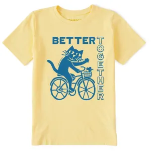 Kids Better Together Cat Short Sleeve Crusher Tee Life is Good