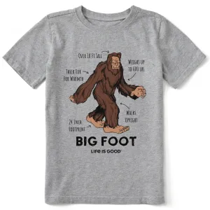 Kids Big Foot Facts Short Sleeve Crusher Tee Life is Good