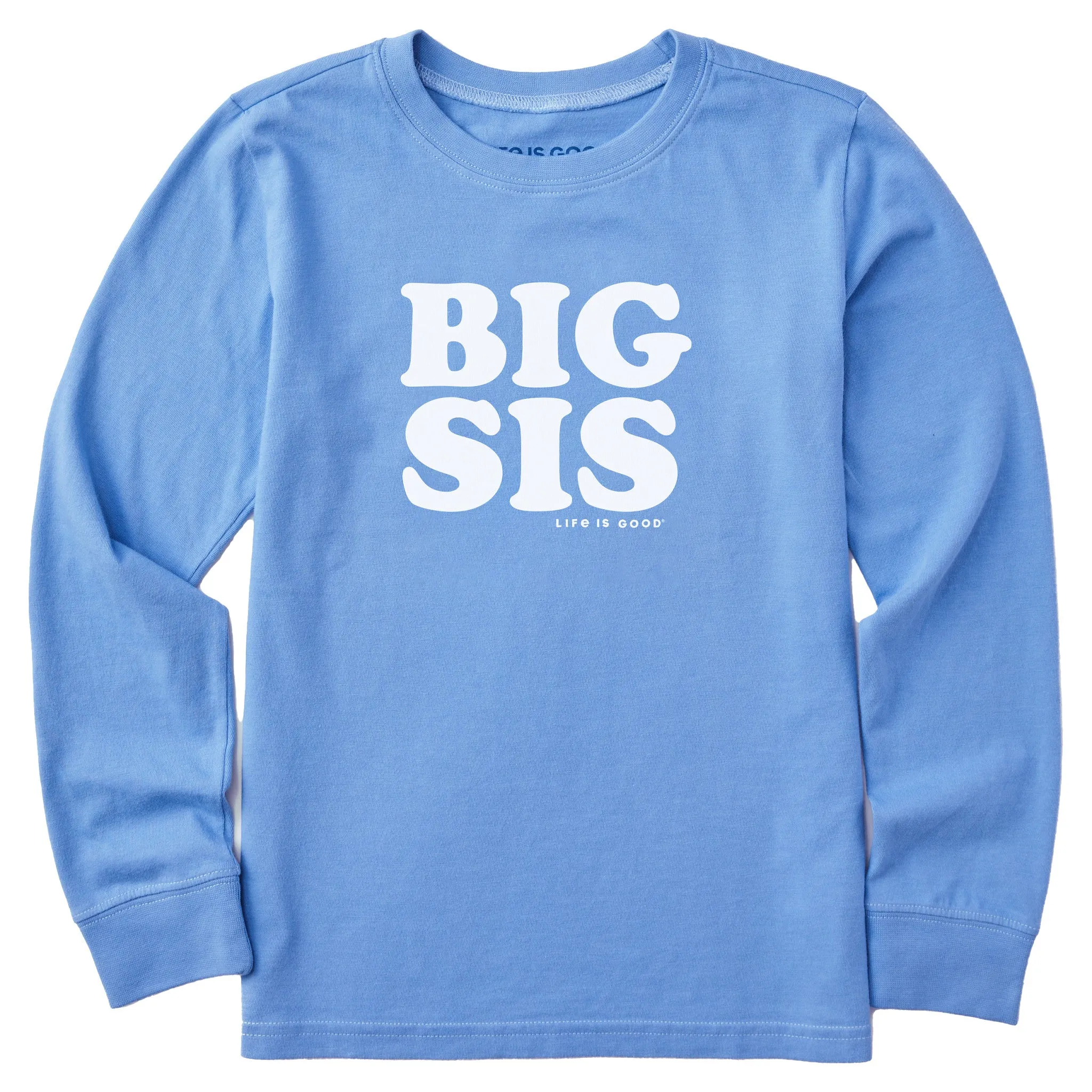 Kids Big Sis Long Sleeve Crusher Tee Life is Good