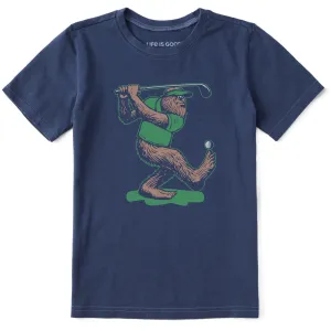 Kids Bigfoot Golfing Short Sleeve Crusher Tee Life is Good