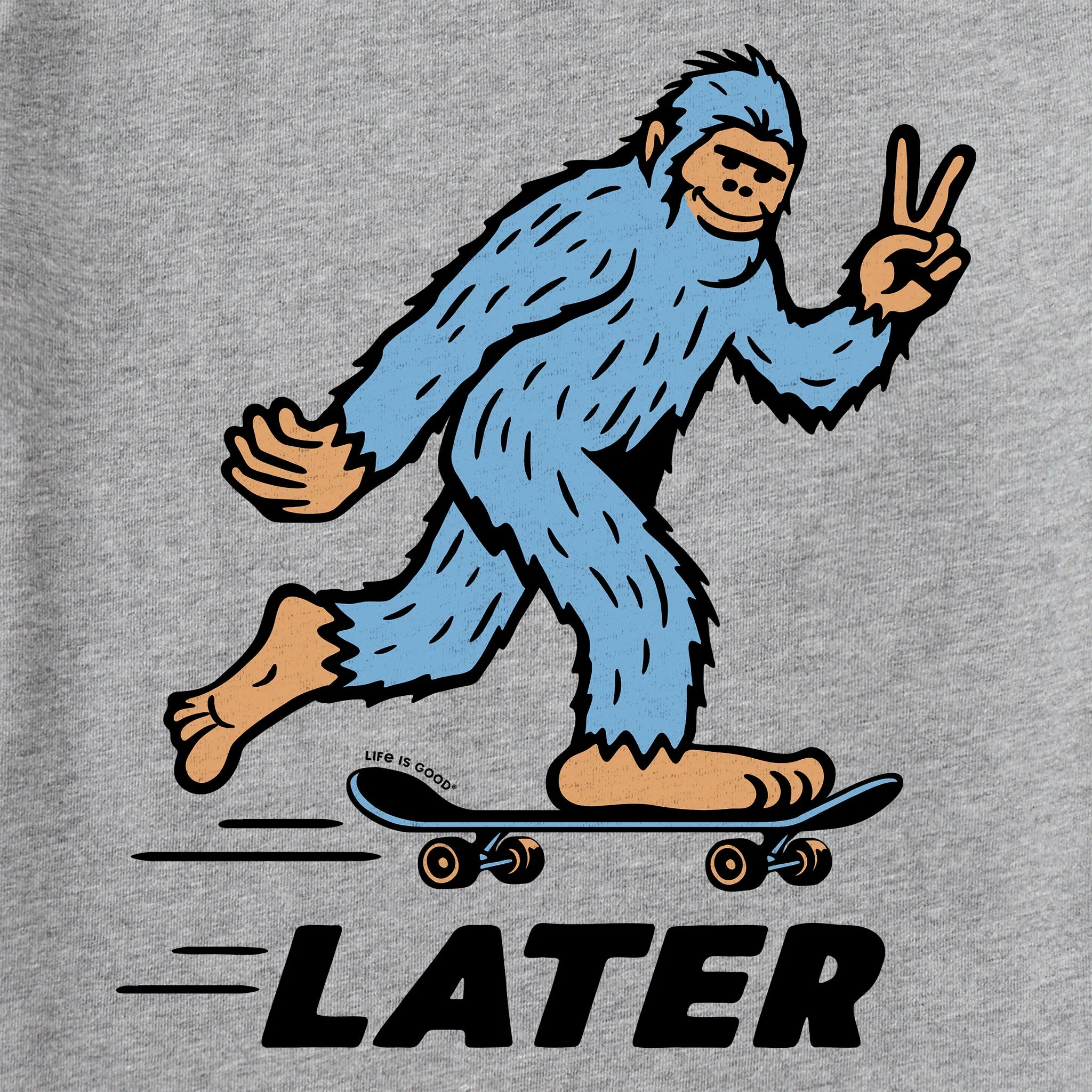 Kids Bigfoot Later Skater Short Sleeve Crusher Tee Life is Good