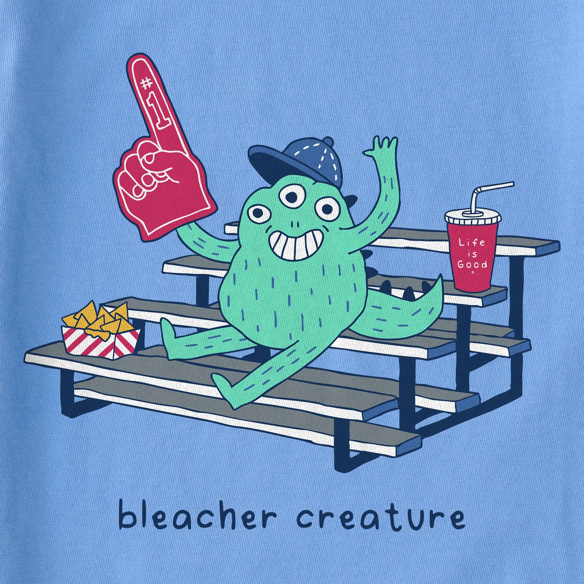 Kids Bleacher Creature Baseball Short Sleeve Crusher Tee Life is Good