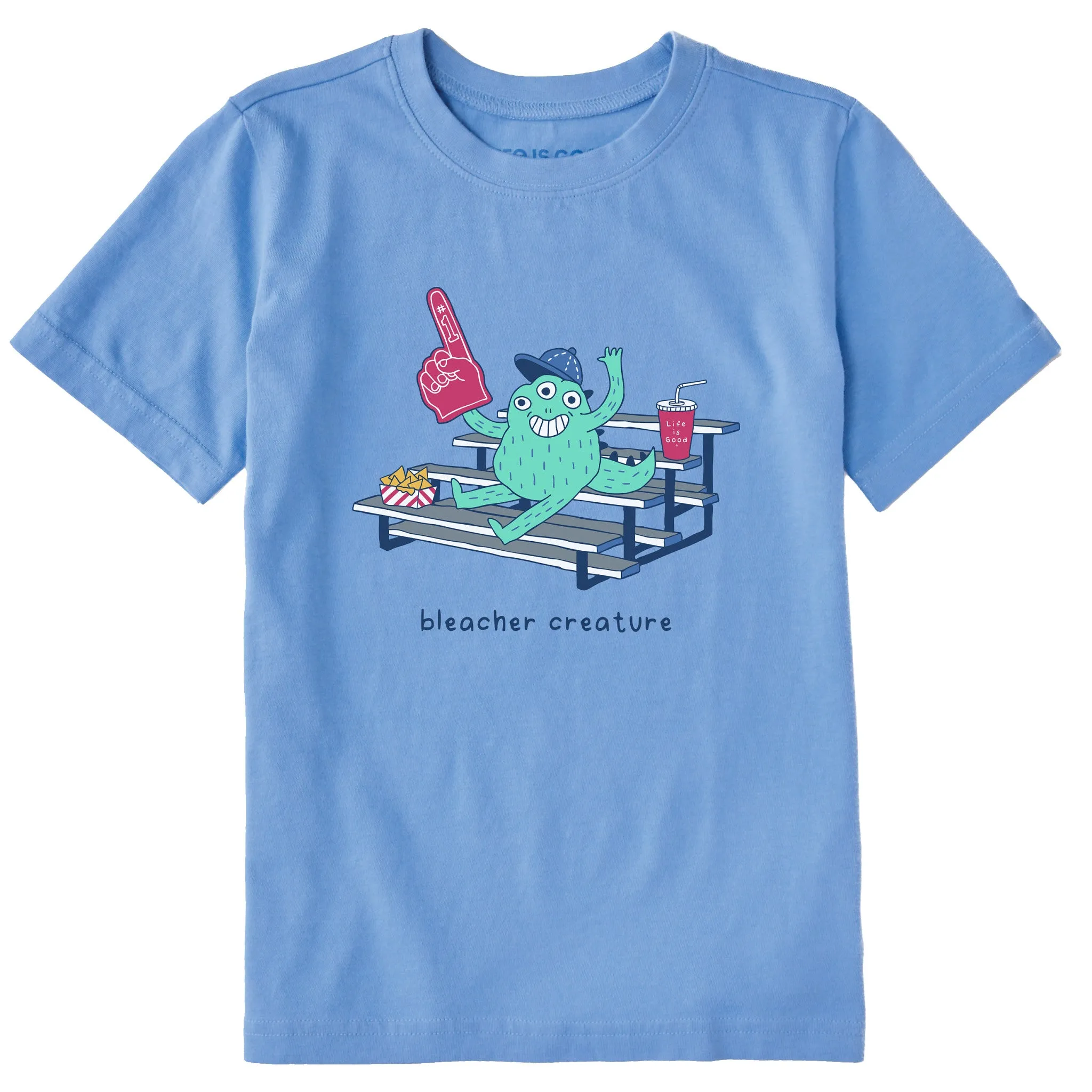 Kids Bleacher Creature Baseball Short Sleeve Crusher Tee Life is Good