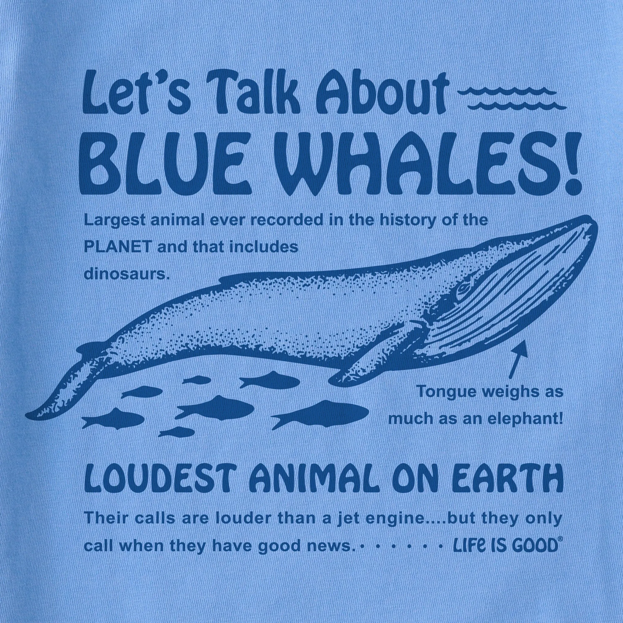 Kids Blue Whales Short Sleeve Crusher Tee Life is Good