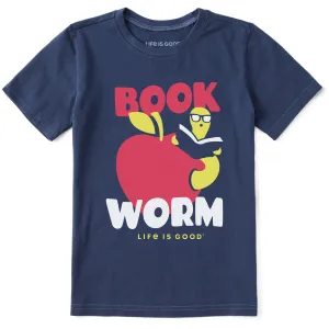 Kids Book Worm Short Sleeve Crusher Tee Life is Good