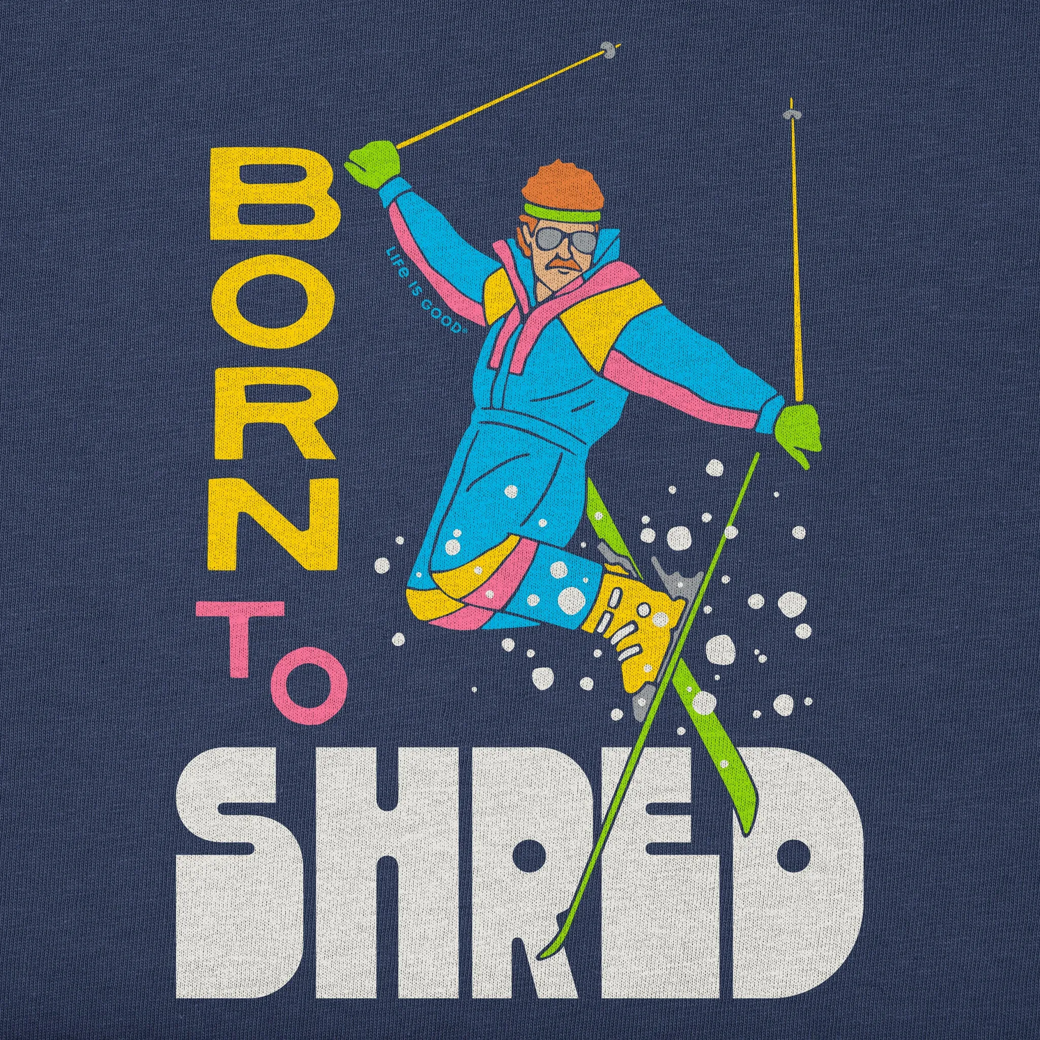 Kids Born to Shred Long Sleeve Crusher Tee Life is Good