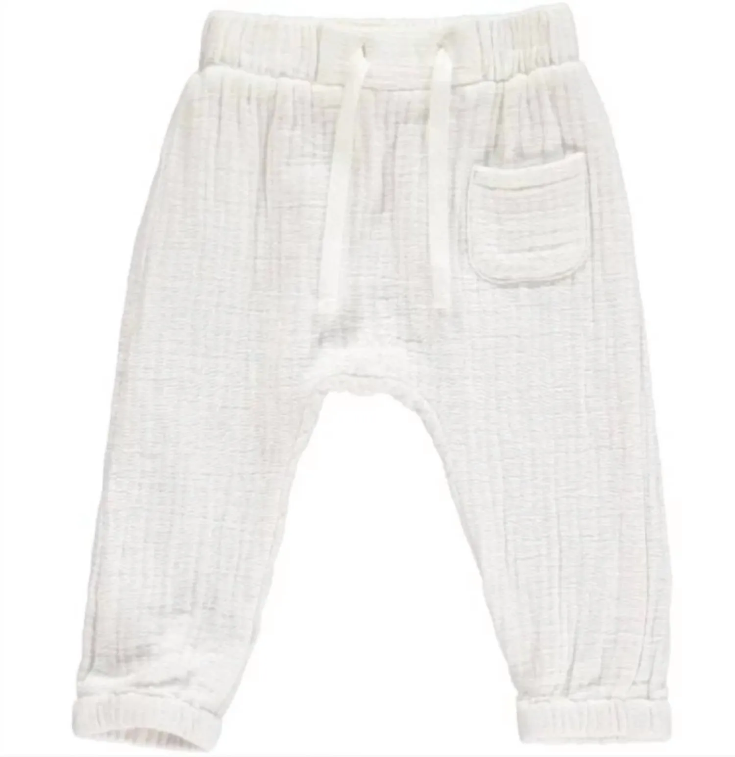 Kids' Bosun Cotton Gauze Pants In White