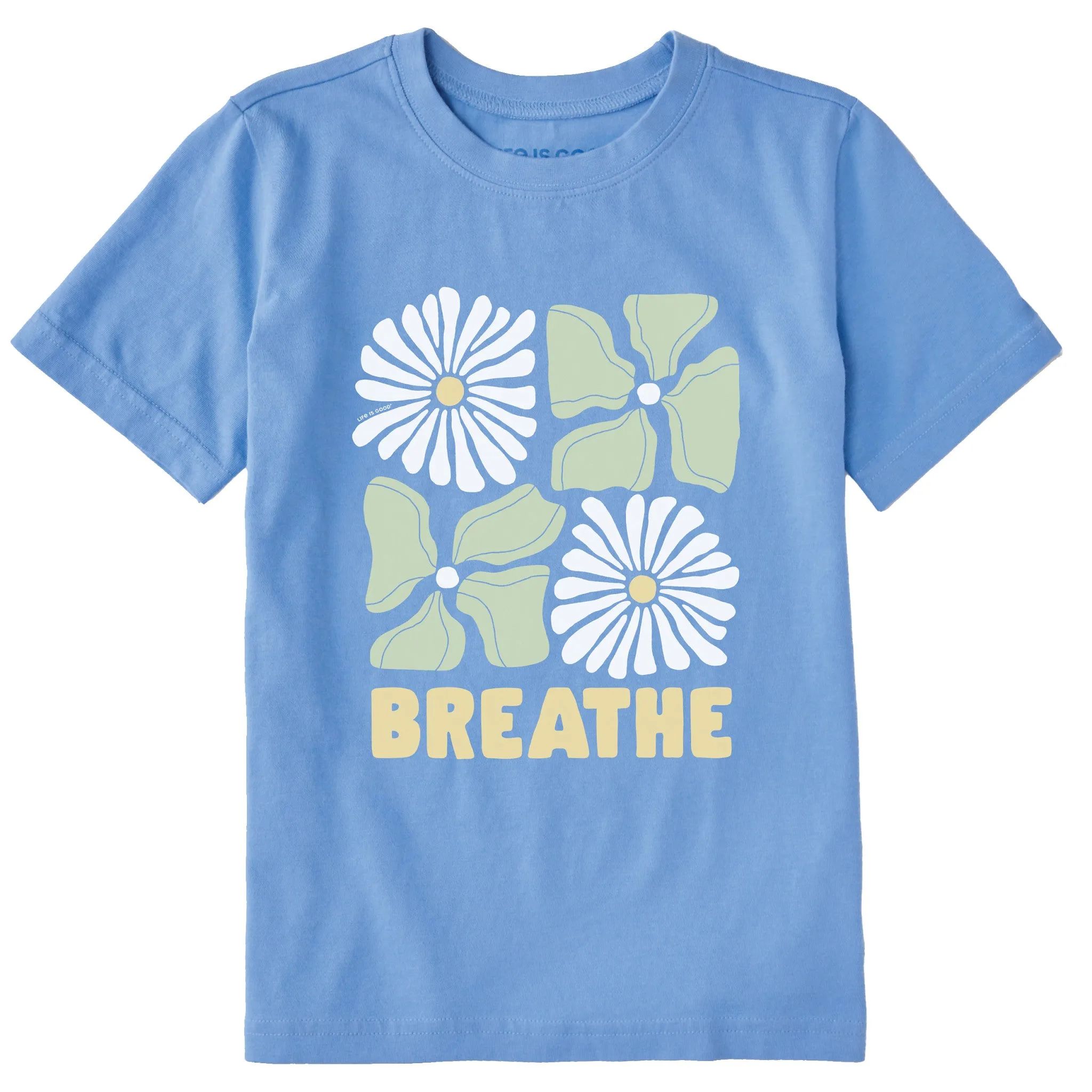 Kids Breathe Four Flowers Short Sleeve Crusher Tee Life is Good