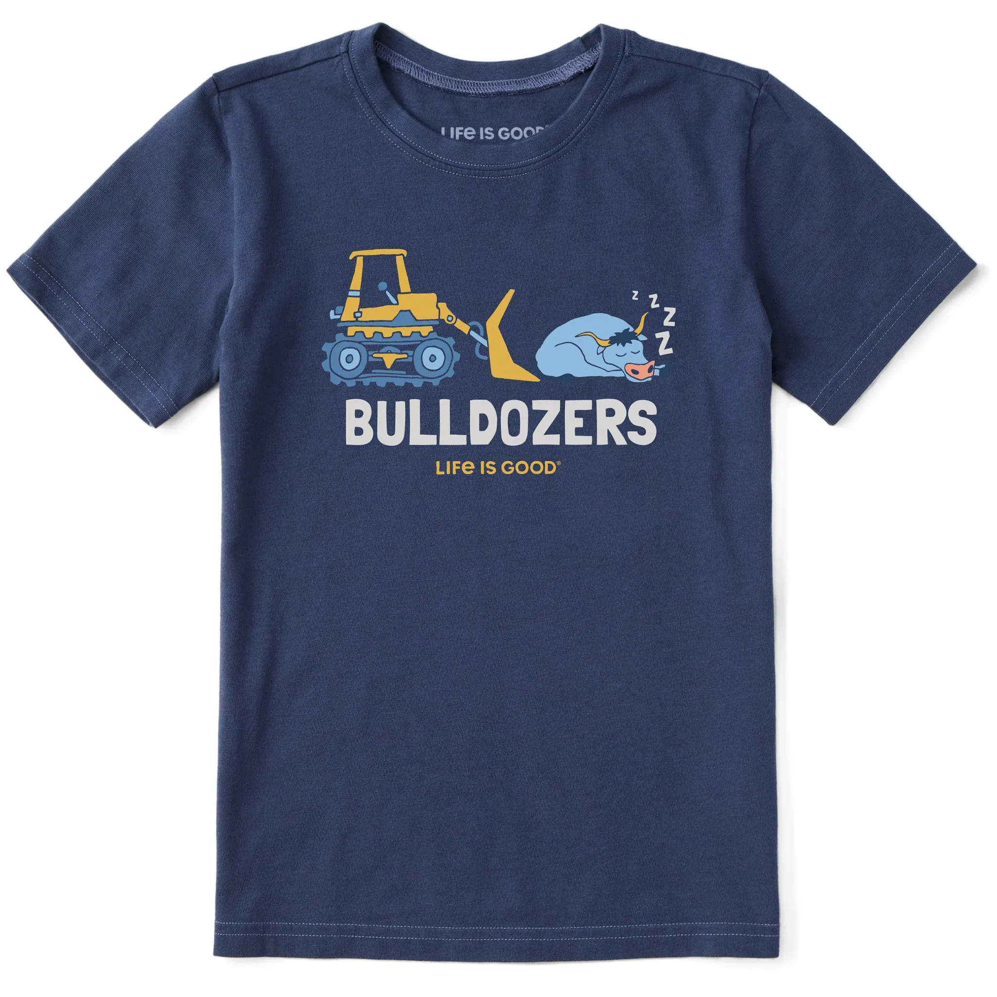 Kids Bulldozers Short Sleeve Crusher Tee Life is Good