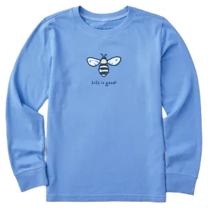 Kids Bumblebee Long Sleeve Crusher Tee Life is Good