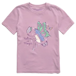Kids Butterfly Fairy Nature is Magic Short Sleeve Crusher Tee Life is Good