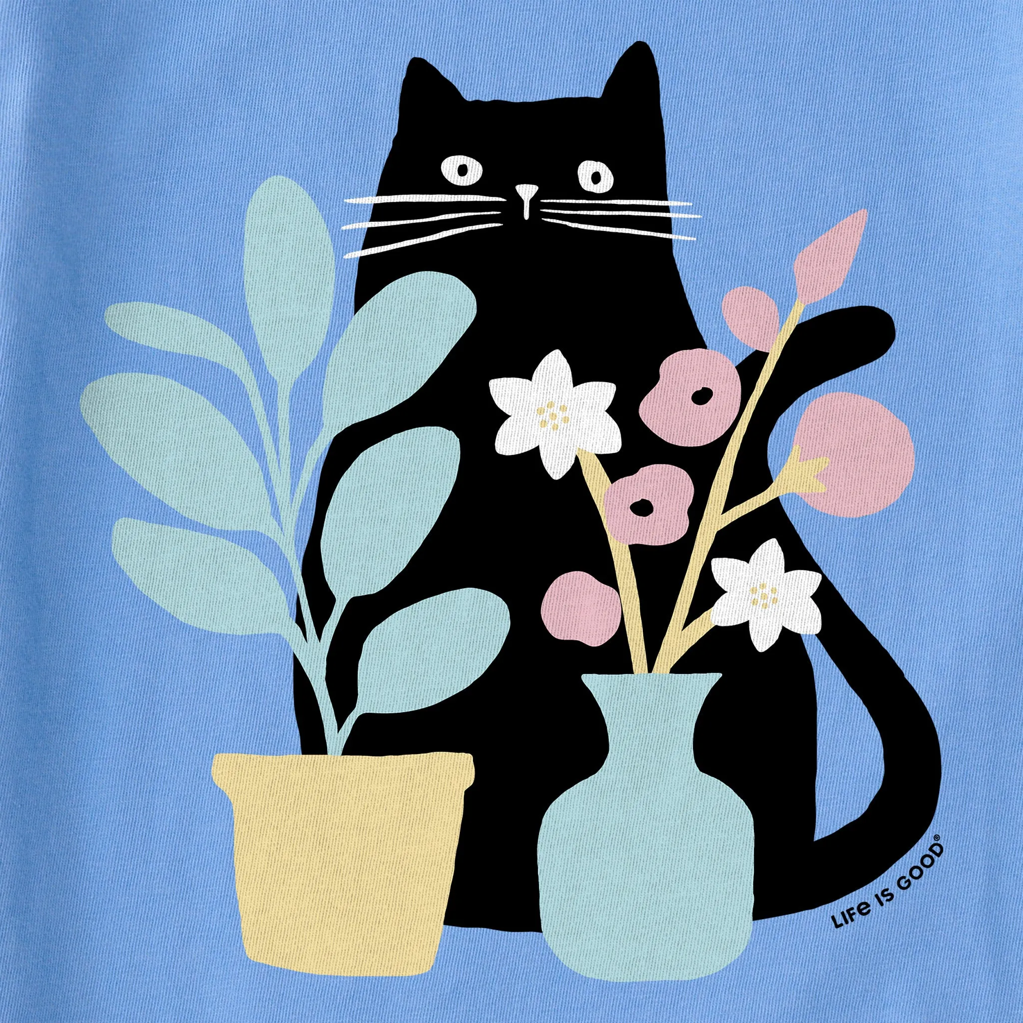 Kids Can you see the Cat? Short Sleeve Crusher Tee Life is Good