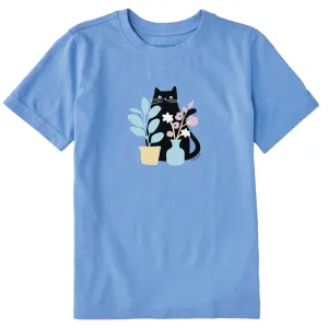 Kids Can you see the Cat? Short Sleeve Crusher Tee Life is Good