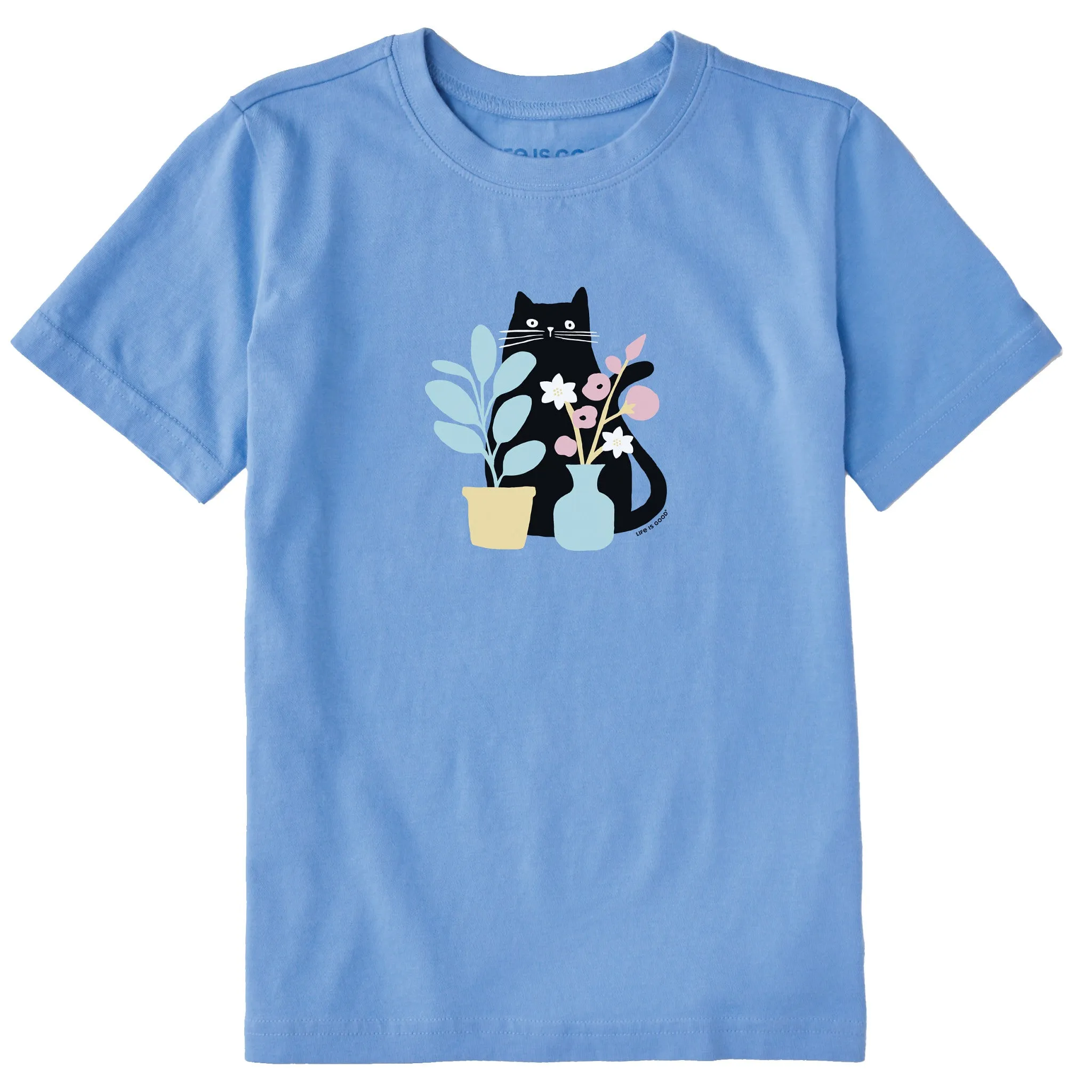 Kids Can you see the Cat? Short Sleeve Crusher Tee Life is Good