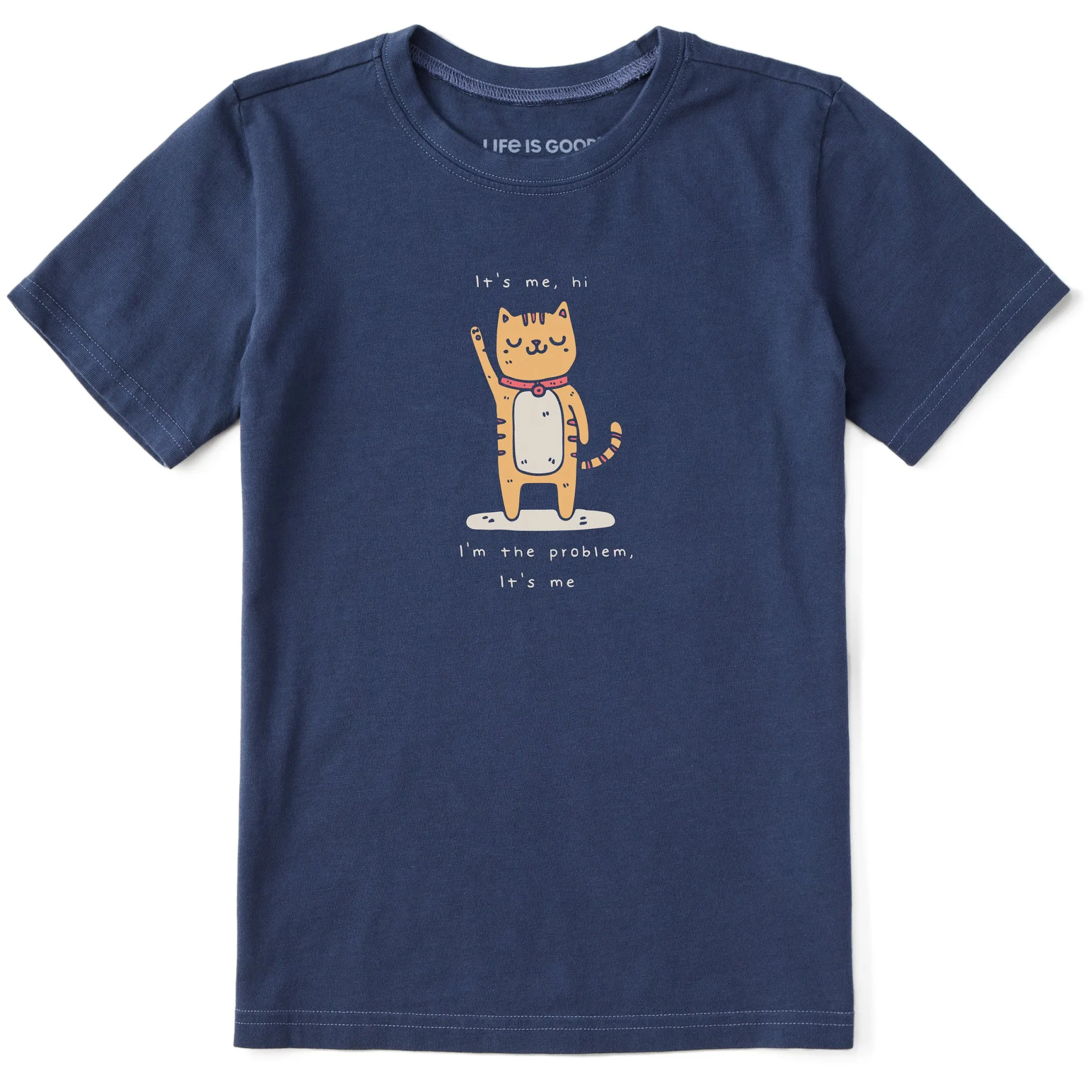 Kids Cat I'm the Problem Short Sleeve Crusher Tee Life is Good