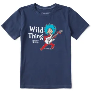 Kids Cat in the Hat Wild Thing Guitar Short Sleeve Crusher Tee Life is Good