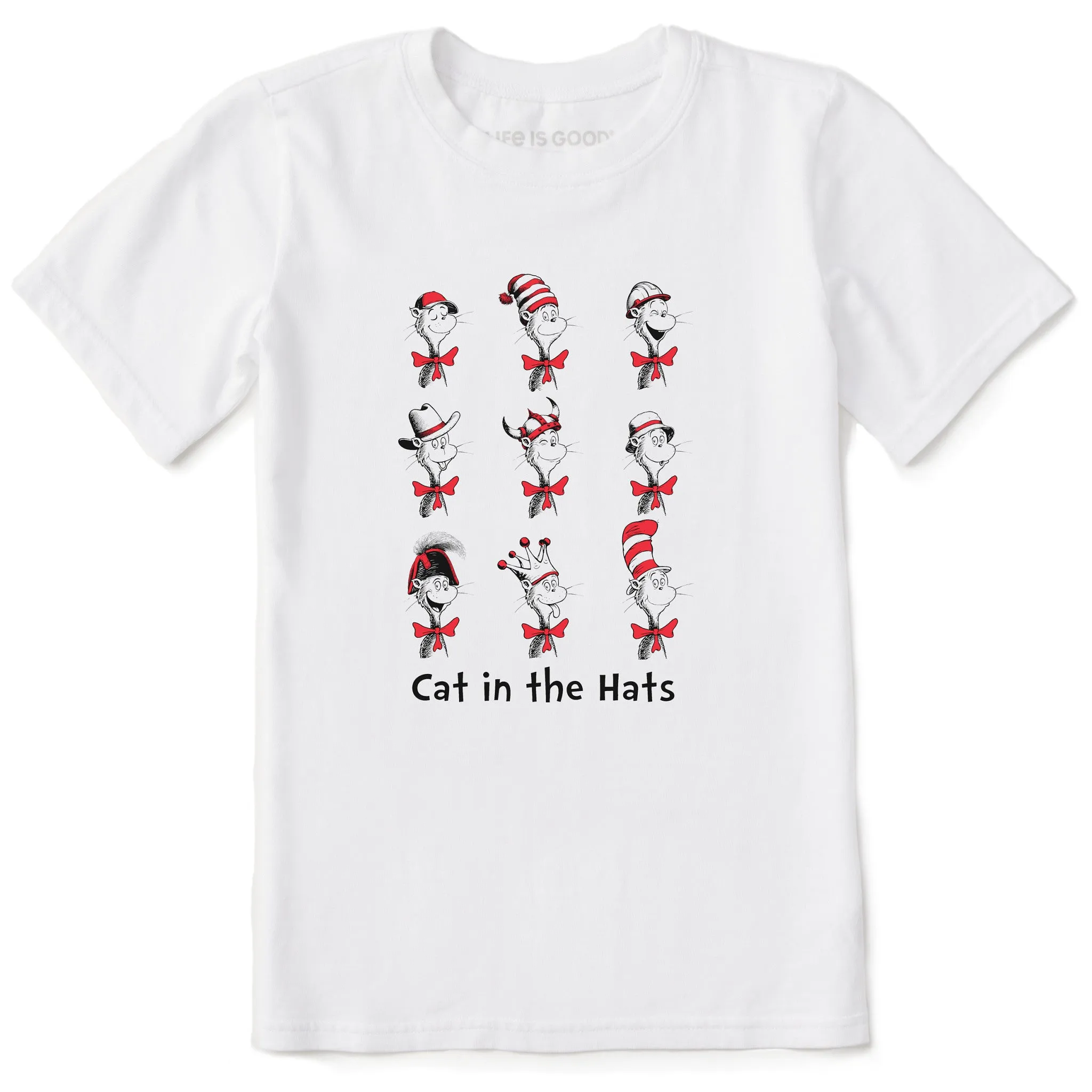 Kids Cat in the Hats Short Sleeve Crusher Tee Life is Good