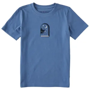 Kids Cat in Window Short Sleeve Crusher Tee Life is Good
