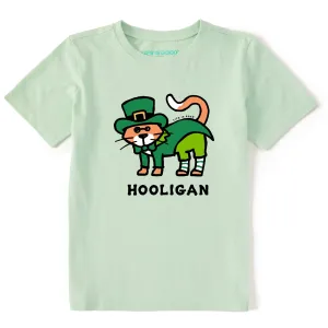 Kids Cat Lucky Leprechaun Short Sleeve Crusher Tee Life is Good