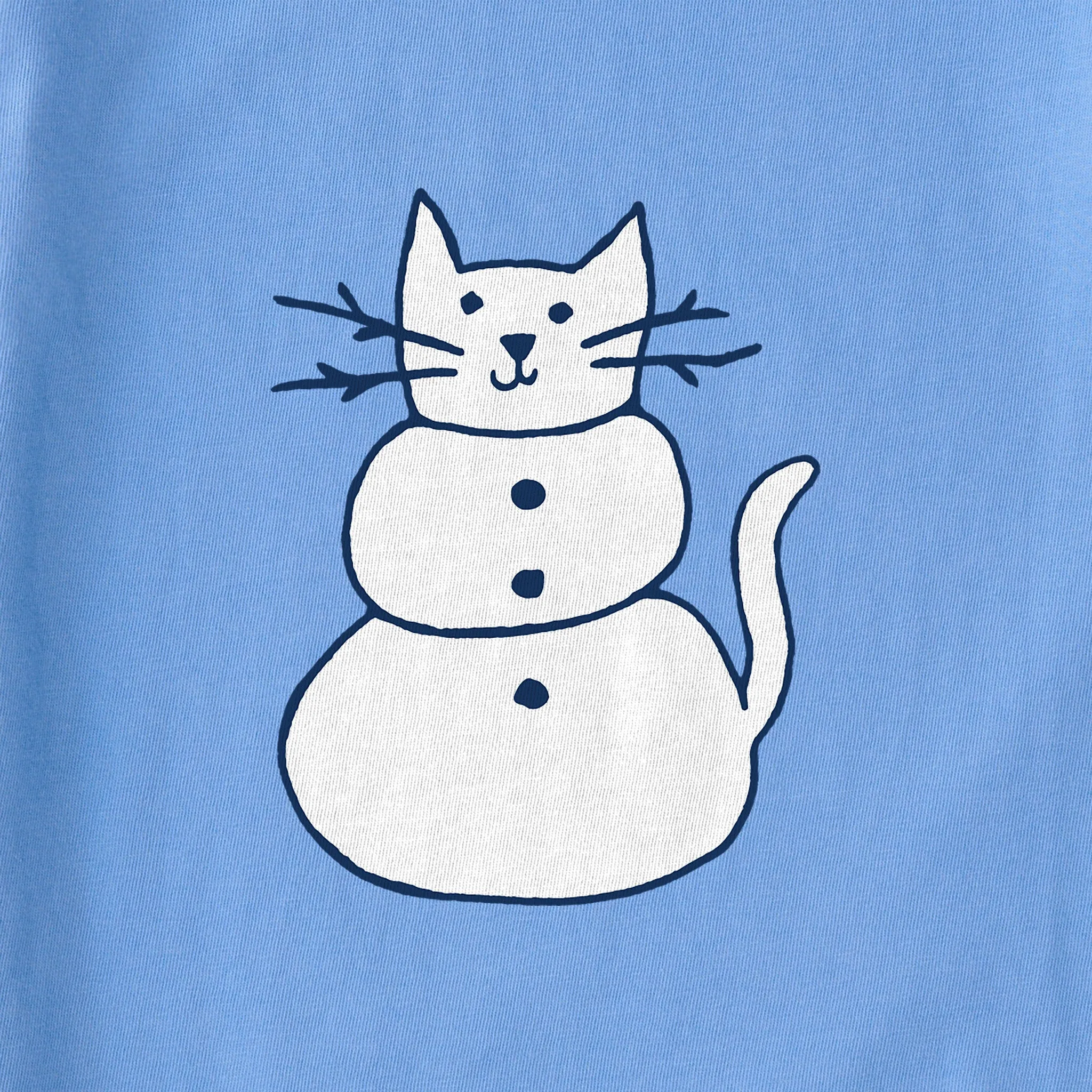 Kids Cat Snowman Long Sleeve Crusher Tee Life is Good