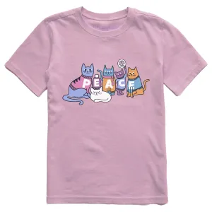 Kids Cats for Peace Short Sleeve Crusher Tee Life is Good